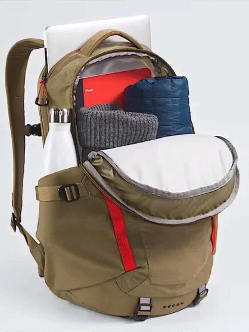 The North Face Women’s Recon Backpack Flexvent Hiking In Cedar/Lava Red NWT
